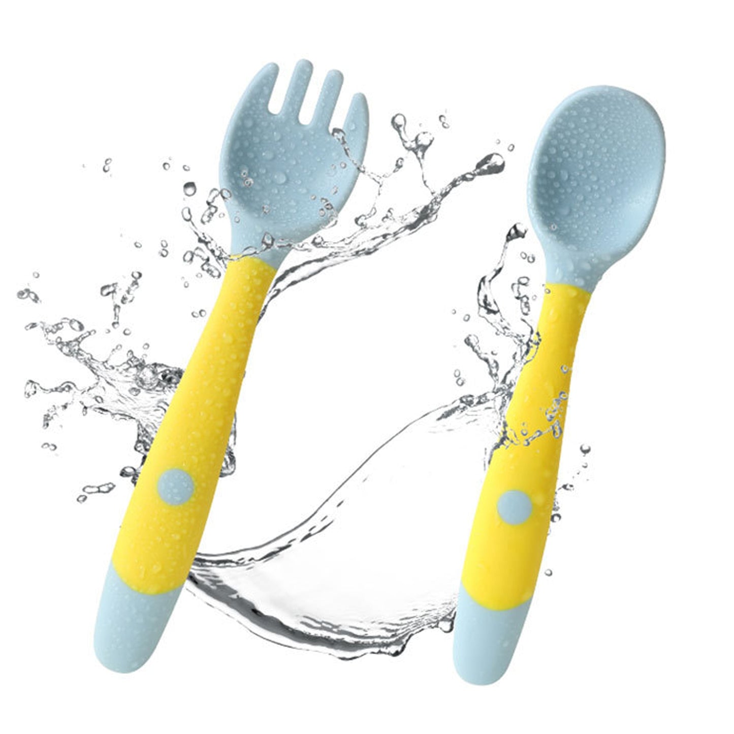 FREE GIFT with a purchase of at least one full price non discounted item. Baby Silicone Spoon Utensils Set, Toddler Learn Training Bendable Soft Fork, Infant / Babies / Children Tableware.