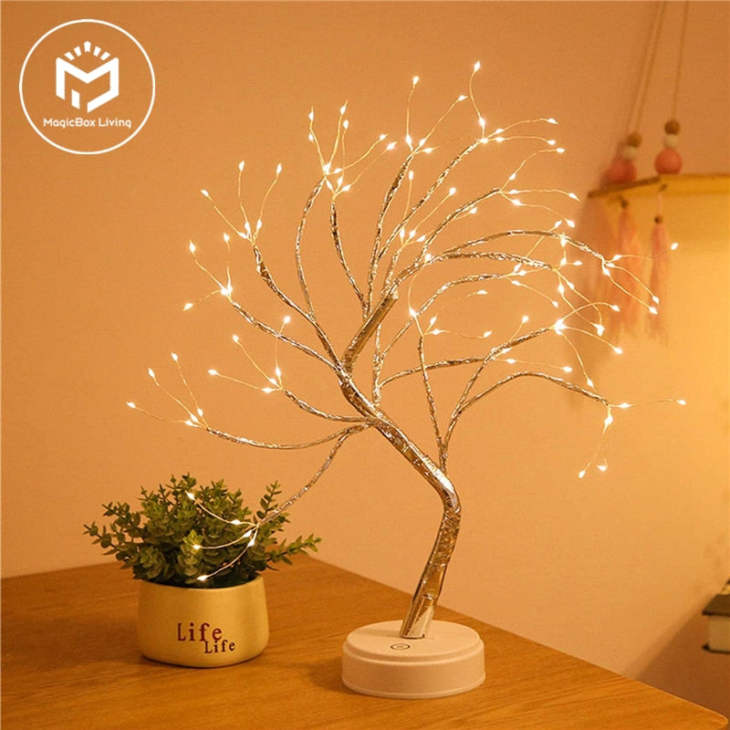 10% OFF. You may choose more than one discounted item with purchase of at least one full price item. LED Night Light Mini Tree, Copper Wire Garland Lamp for Kids, Home and Bedroom Decoration, Fairy Light lighting and Decor.