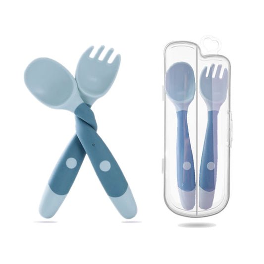 FREE GIFT with a purchase of at least one full price non discounted item. Baby Silicone Spoon Utensils Set, Toddler Learn Training Bendable Soft Fork, Infant / Babies / Children Tableware.