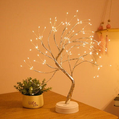 10% OFF. You may choose more than one discounted item with purchase of at least one full price item. LED Night Light Mini Tree, Copper Wire Garland Lamp for Kids, Home and Bedroom Decoration, Fairy Light lighting and Decor.