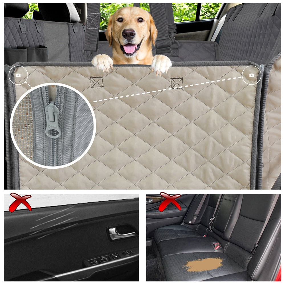 PETRAVEL Dog Car Seat Cover, Waterproof Pet Travel, Dog Carrier Hammock, Car Rear Back Seat Protector, Mat Safety Carrier for Dogs.