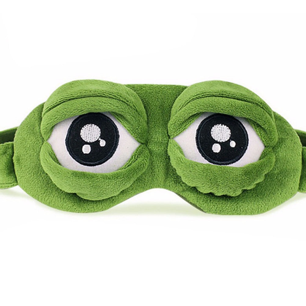 FREE GIFT 3D Frog Sleep Mask, Natural Sleeping Eyeshade, Soft Portable Travel Blindfold, Eyepatch