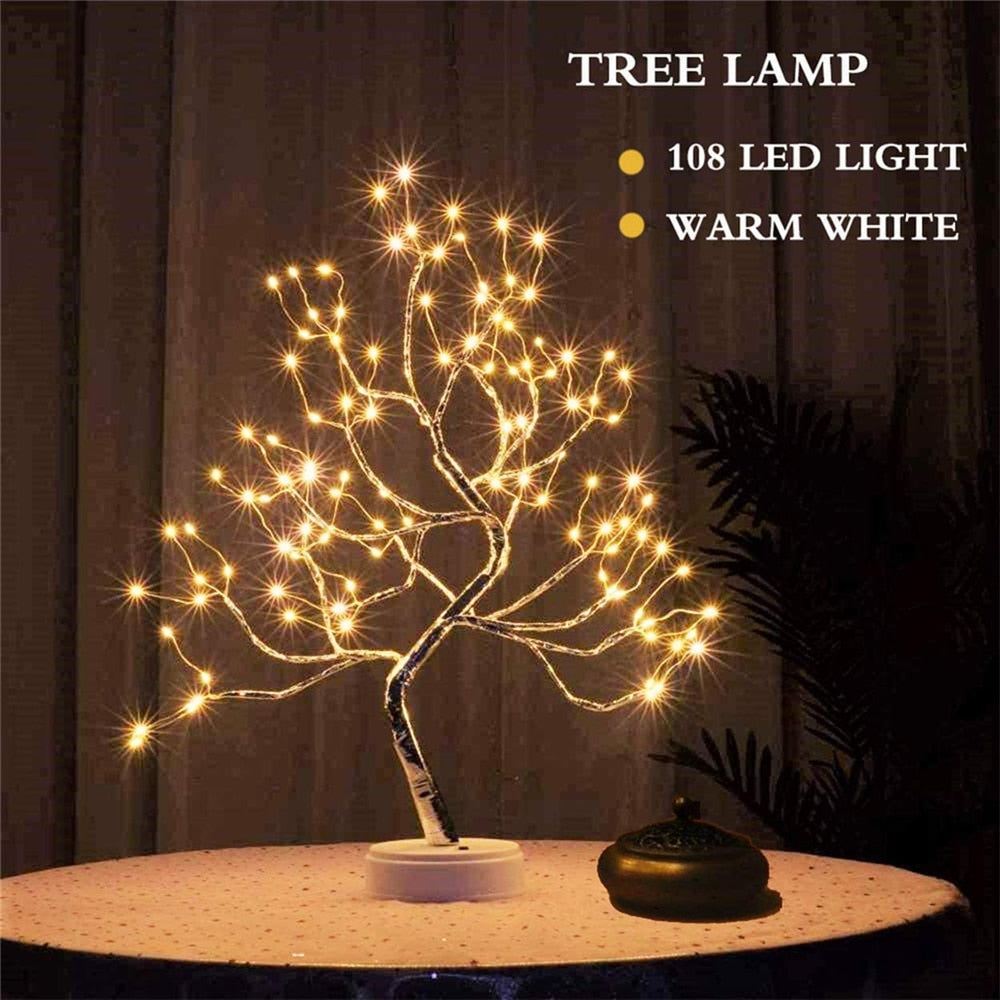 10% OFF. You may choose more than one discounted item with purchase of at least one full price item. LED Night Light Mini Tree, Copper Wire Garland Lamp for Kids, Home and Bedroom Decoration, Fairy Light lighting and Decor.