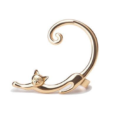 FREE GIFT with a purchase of any full price Non discounted item: Cute Cat Clip on Earrings, Ear Cuff Earrings for Women, Ear Wrap Ear cuff.