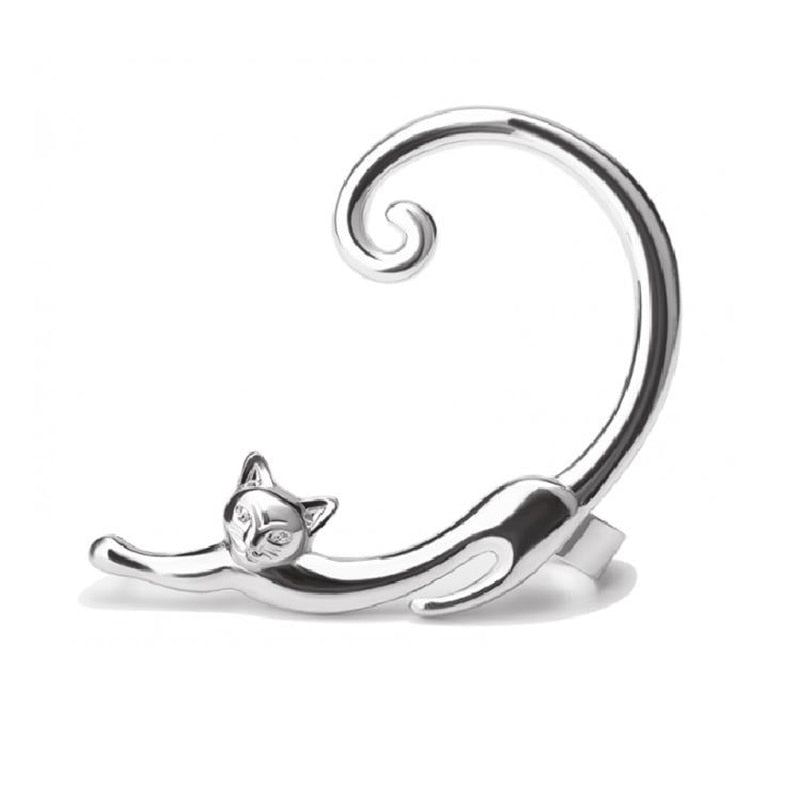 FREE GIFT with a purchase of any full price Non discounted item: Cute Cat Clip on Earrings, Ear Cuff Earrings for Women, Ear Wrap Ear cuff.