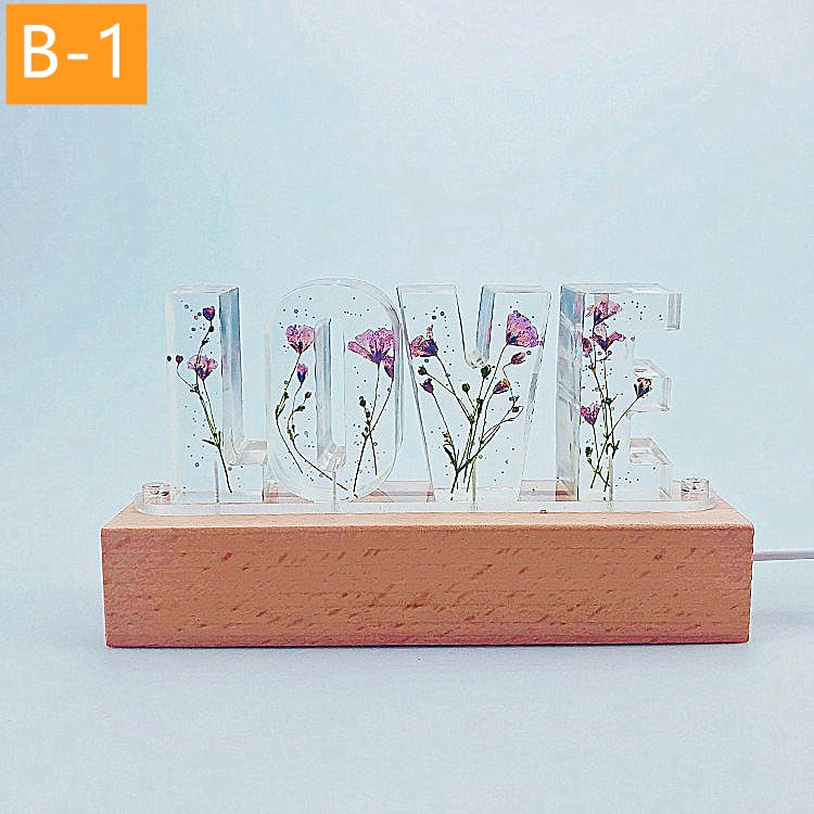 20% OFF. You may choose more than one discounted item with purchase of at least one full price item. Customized A To Z Letters, Dried Flower Night Light, Creative Romantic Table Lamp, Gift for Couple and lovers.