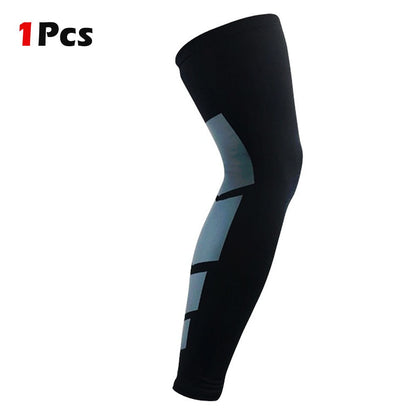 Golfer Full Length Leg Compression Sleeve, Basketball Knee Brace Protect Calf, Shin Splint Support for Pain Relief and Recovery.