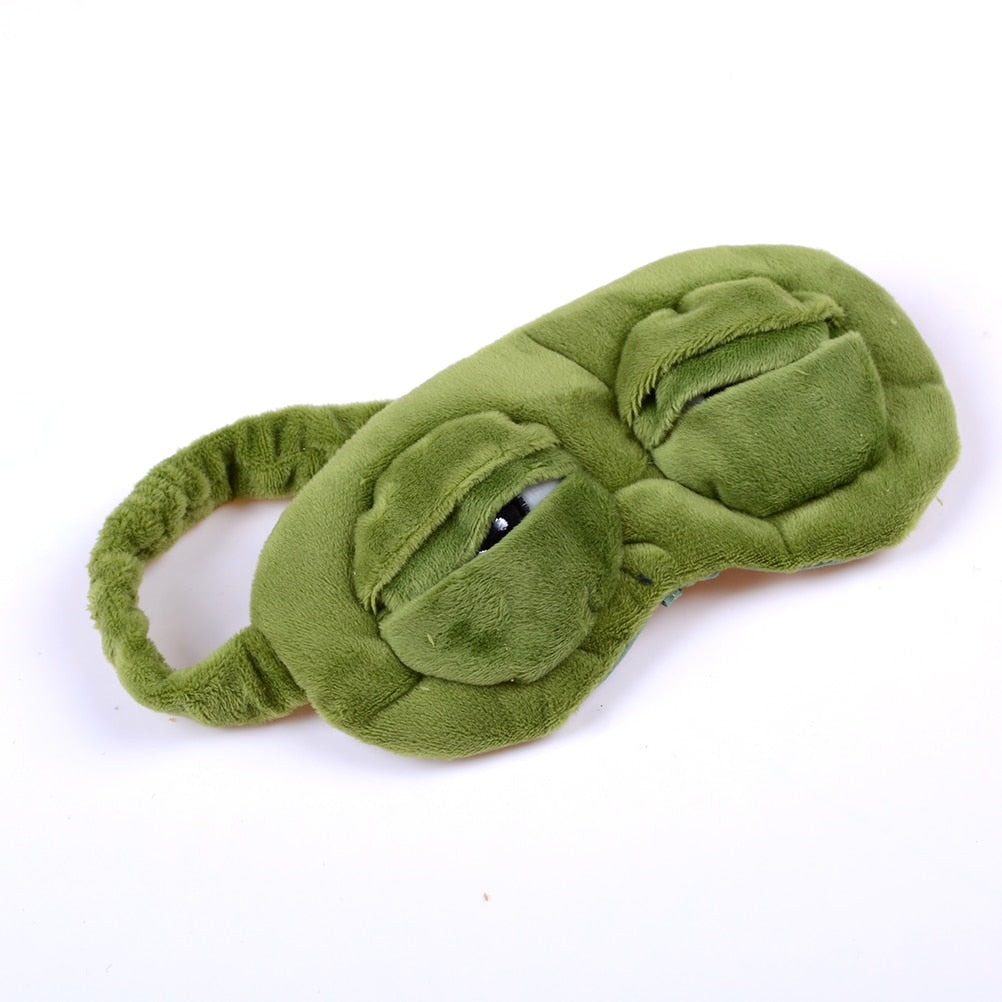 FREE GIFT 3D Frog Sleep Mask, Natural Sleeping Eyeshade, Soft Portable Travel Blindfold, Eyepatch