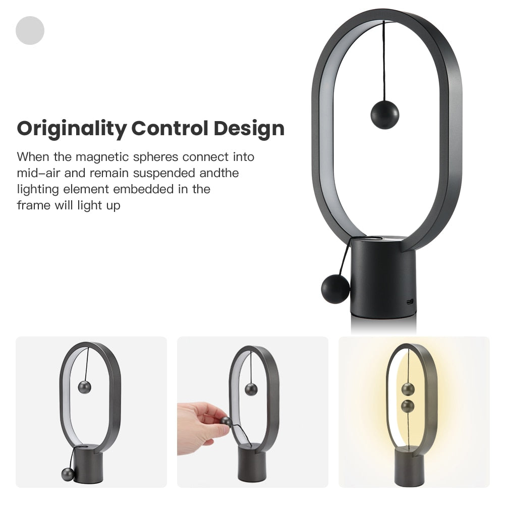 Creative, Unique and Decorative Table LED Mini Balance Light. Night Light Balance Lamp USB. Decorative Bedside Night Lamp for Bedroom, Living Room.