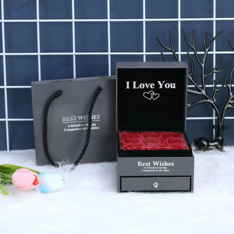 Projection Necklace With Roses Gift Box 100 Language I Love You Pendant Jewelry For Girlfriend Gifts 2022 Romantic Accessories