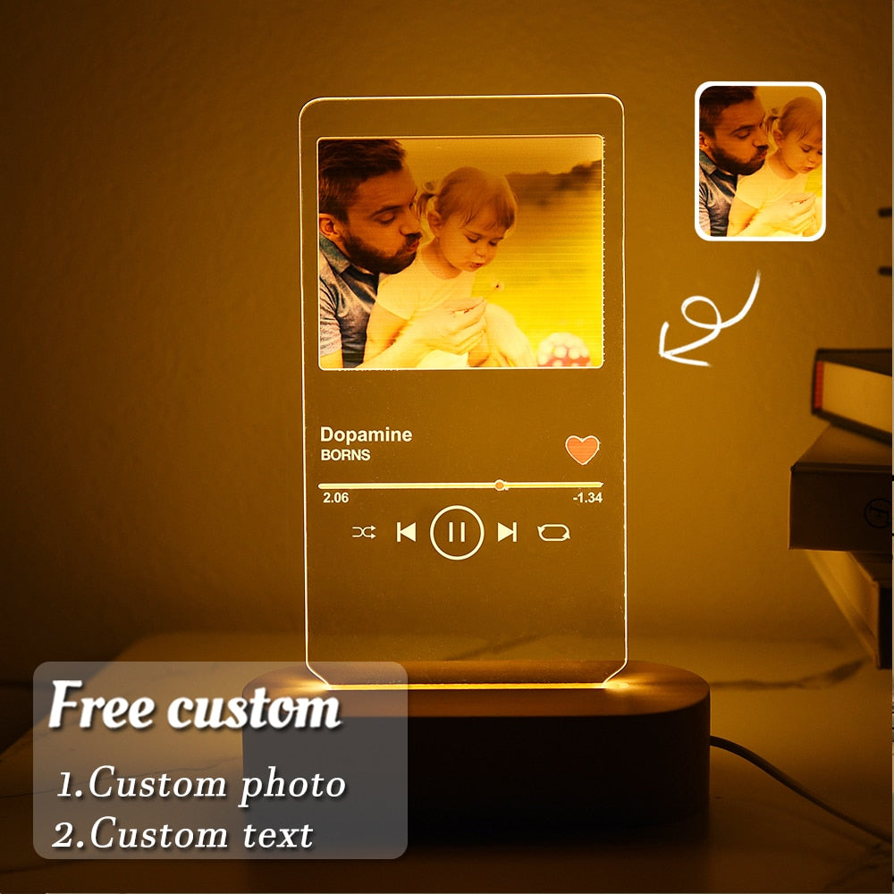 Personalized 3D Photo Lamp Custom Photo and Text Customization. Wedding, Anniversary, Birthday 3D Night Light Gifts. 15 Ordered