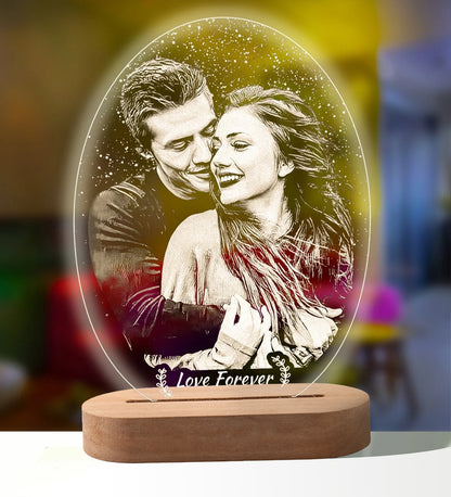 Personalized 3D Photo Lamp Custom Photo and Text Customization. Wedding, Anniversary, Birthday 3D Night Light Gifts. 15 Ordered