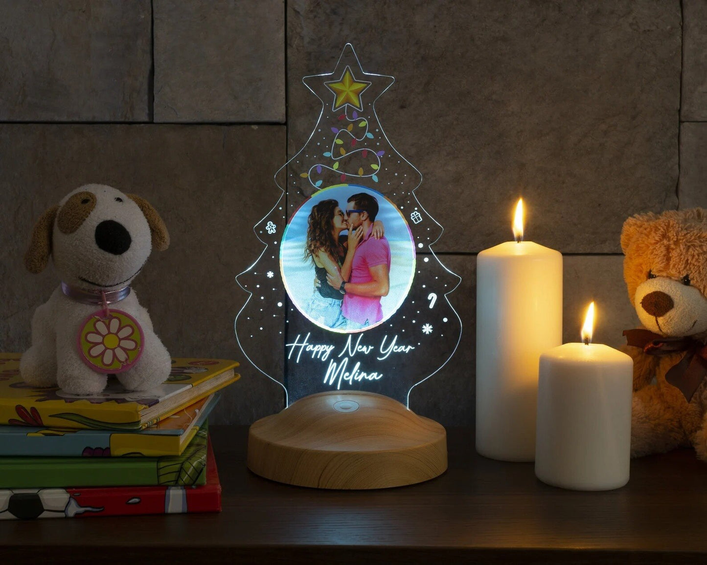 Personalized 3D Photo Lamp Custom Photo and Text Customization. Wedding, Anniversary, Birthday 3D Night Light Gifts. 15 Ordered