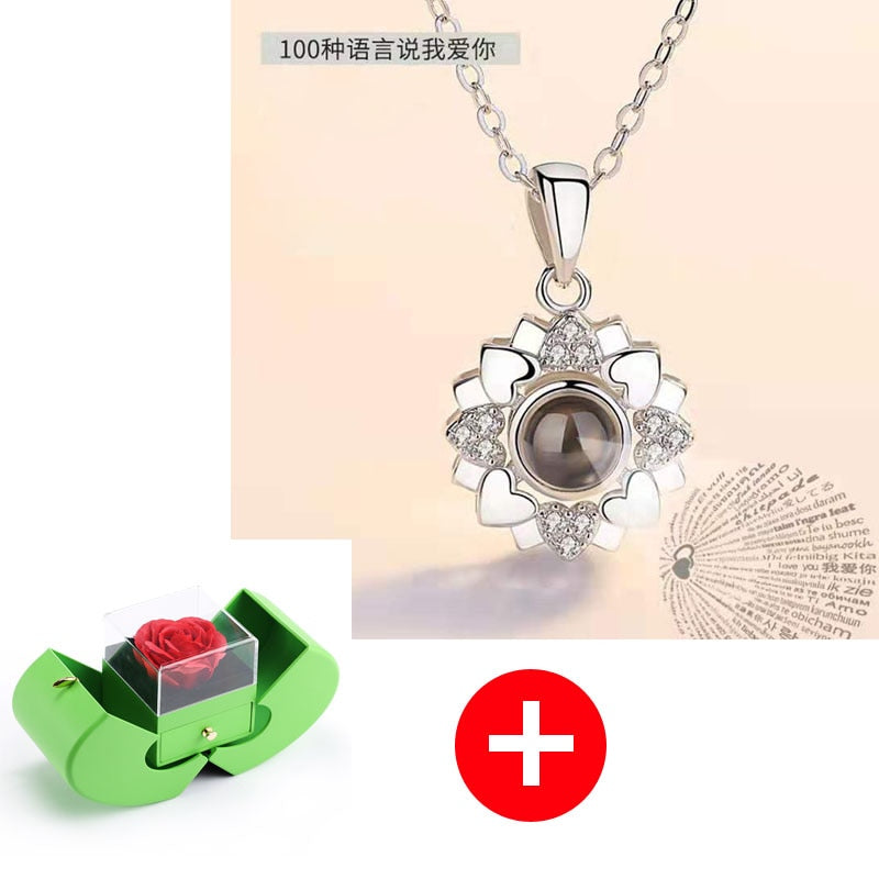 Eternal Flower Apple Jewelry Bo, Rose Flower Birthday Gift