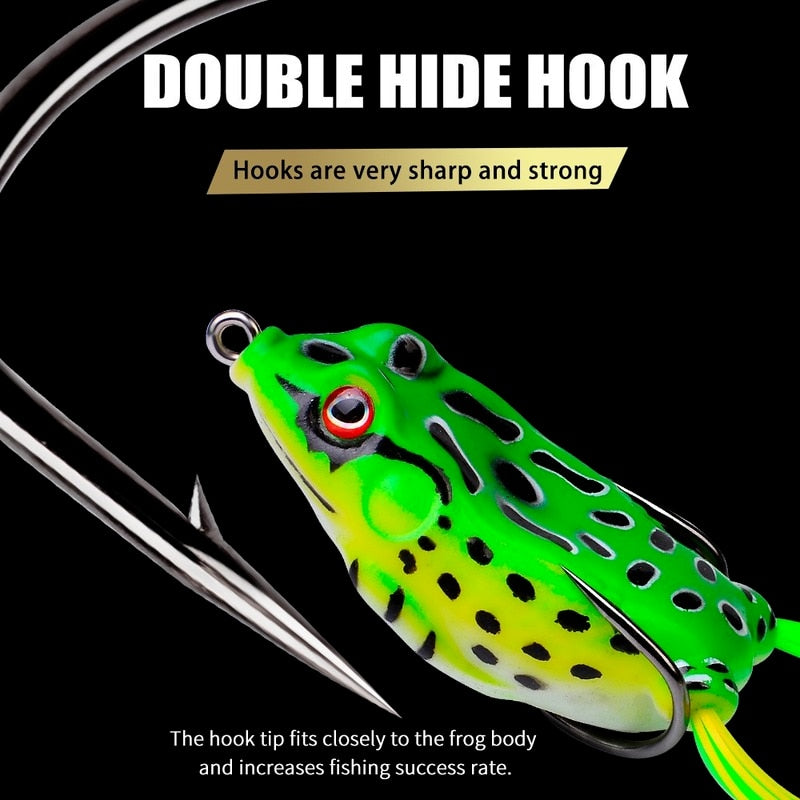 FREE GIFT with purchasing of at least one full price Non discounted item. Frog Lure Soft Tube Bait Plastic Fishing Lure with Fishing Hooks Topwater Ray Frog Artificial 3D Eyes Fishing Lures Set Fish