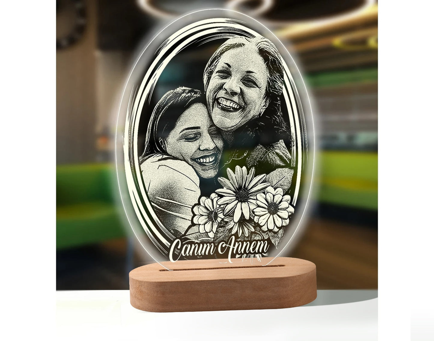 Personalized 3D Photo Lamp Custom Photo and Text Customization. Wedding, Anniversary, Birthday 3D Night Light Gifts. 15 Ordered