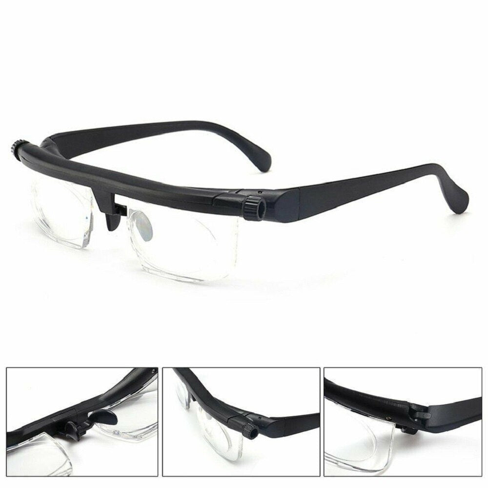 AfFROGdable Adjustable Strength Glasses, Lens Eyewear Distance Reading Glasses, Focus for-6DTo+3D Variable Correction Myopia Glasses