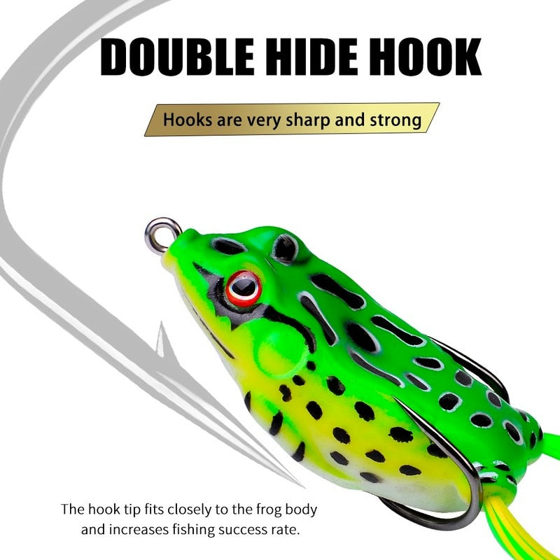 FREE GIFT with purchasing of at least one full price Non discounted item. Frog Lure Soft Tube Bait Plastic Fishing Lure with Fishing Hooks Topwater Ray Frog Artificial 3D Eyes Fishing Lures Set Fish