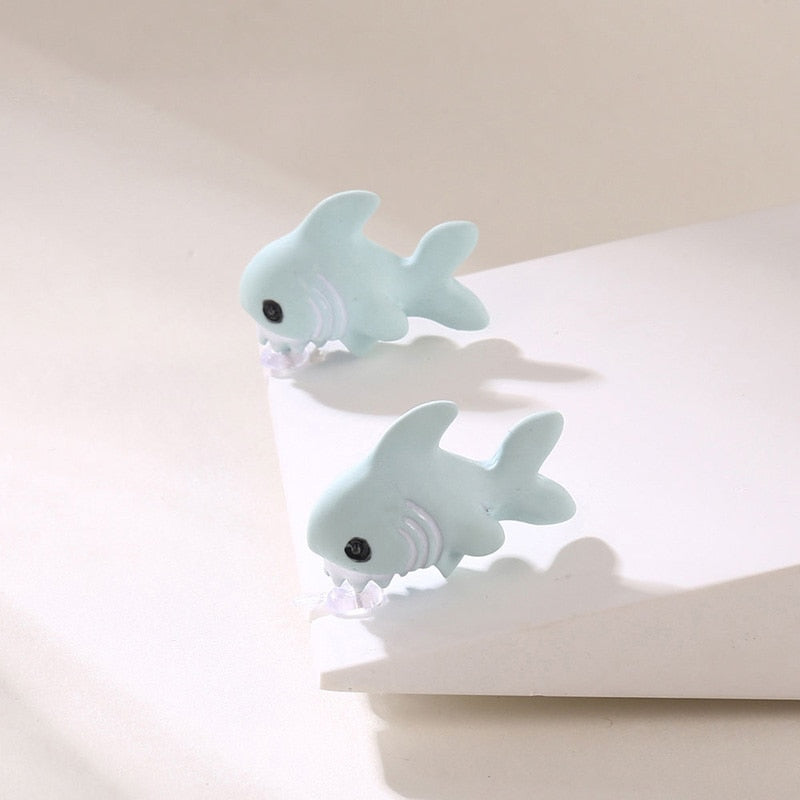 FREE GIFT - 2pcs Animal kids Earring, Cute Dinosaur, Little Dog, Whale, Clay Bite Ear Jewelry, Funny Gifts Fashion Accessories