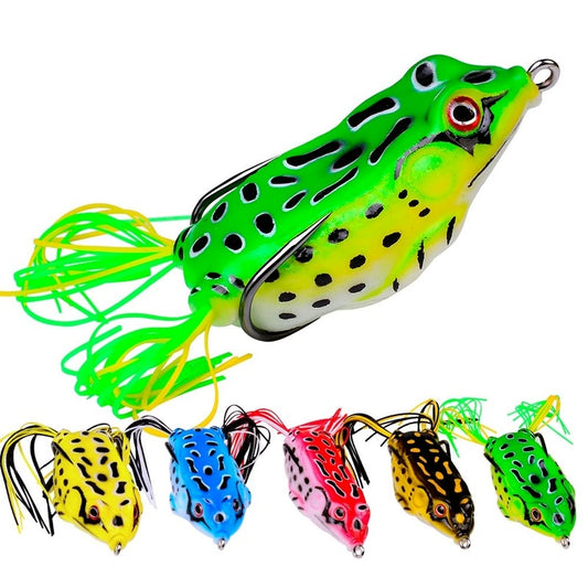 FREE GIFT with purchasing of at least one full price Non discounted item. Frog Lure Soft Tube Bait Plastic Fishing Lure with Fishing Hooks Topwater Ray Frog Artificial 3D Eyes Fishing Lures Set Fish